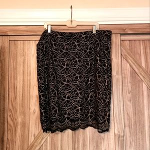 Black and white dressy skirt.